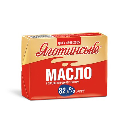 Масло солодковершкове ТМ "Яготинське" 180 г 69,2%, 73%, 82,5%, Київ - зображення 1