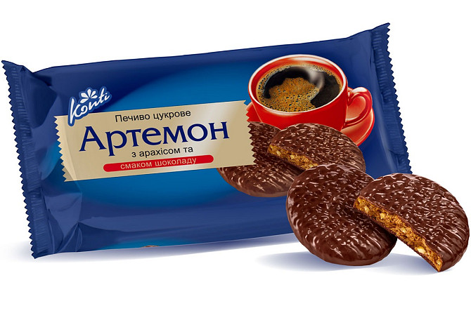 Печиво в глазурі з арахісом "Артемон" КОНТІ - Запоріжжя - в асортименті Запоріжжя - зображення 1