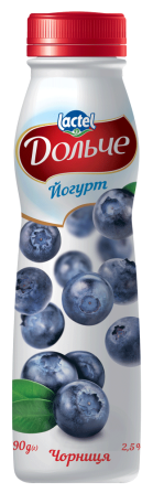 Йогурт питний 2,5% ТМ "Дольче" 290гр Павлоград - зображення 1