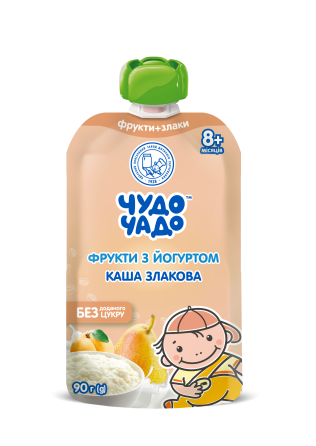Корисні та смачні Фруктово-злакові каші для малюків, від 9 місяцiв, в зручній упаковці. Odesa