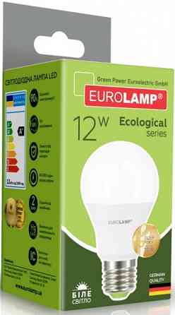 EUROLAMP LED Лампа ЕКО серія "P" А60 12W E27 4000K LED-A60-12274(P) Kyiv