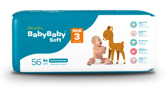 BabyBaby Soft Ultra-Dry Midi 4-9 кг Братислава - зображення 1