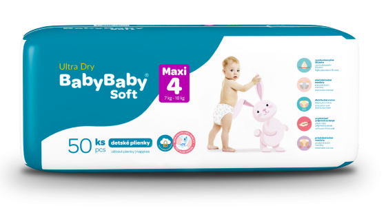 BabyBaby Soft Ultra-Dry Maxi 7-18 kg Bratislava