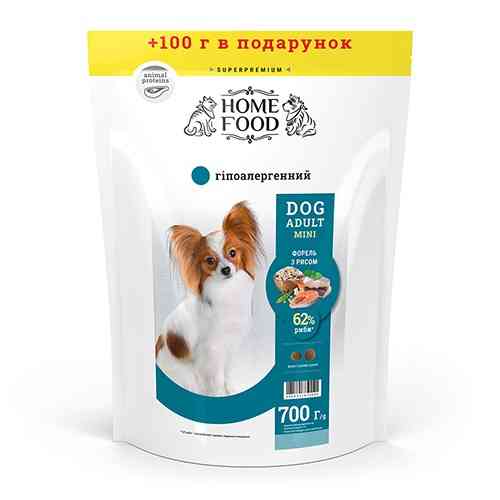 Сухий корм для дорослих собак «Форель з рисом» DOG ADULT MINI Гіпоалергенний 700 г Kyiv