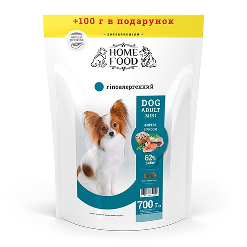 Сухий корм для дорослих собак «Форель з рисом» DOG ADULT MINI Гіпоалергенний 700 г Київ - зображення 1