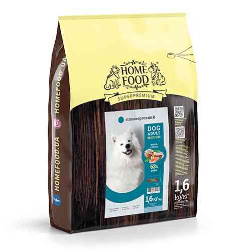 Сухий корм для дорослих собак «Форель з рисом» DOG ADULT MEDIUM Гіпоалергенний 1.6 кг Kyiv