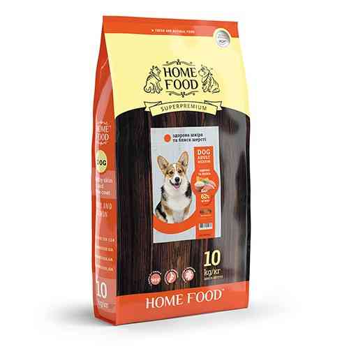 Сухий корм для дорослих собак «Індичка та лосось» DOG ADULT MEDIUM Здорова шкіра і блиск шерсті 10кг Kyiv