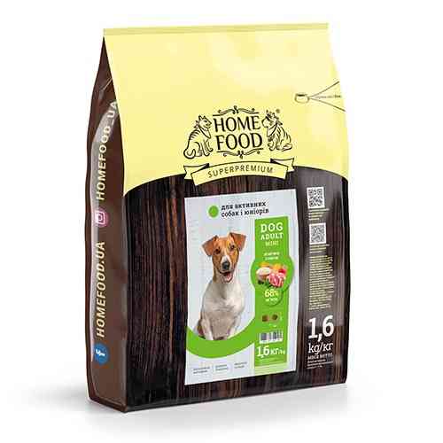Сухий корм для дорослих собак «Ягнятина з рисом» DOG ADULT MINI Для активних і юніорів 1.6 кг Kyiv