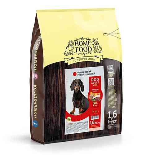 Сухий корм для дорослих собак «М'ясо качки з нутом» DOG ADULT MINI Беззерновий гіпоалергенний 1.6 кг Kyiv