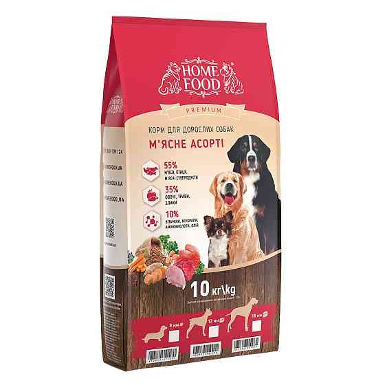 Сухий корм для дорослих собак «М'ясне асорті» DOG ADULT MINI Універсальний 10 кг Kyiv