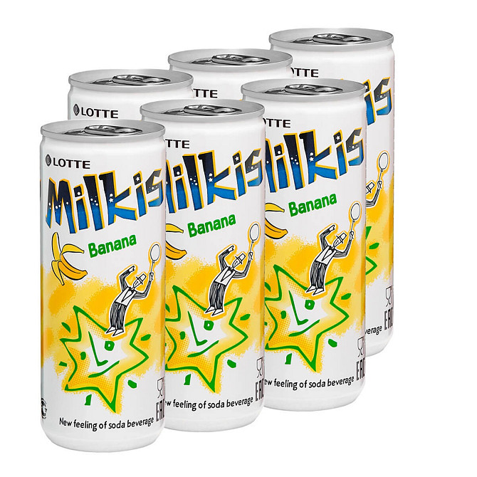 Ящик Напій газований Milkis Банан 250 мл ТМ Lotte (Південна Корея) 30 шт. Київ - зображення 3
