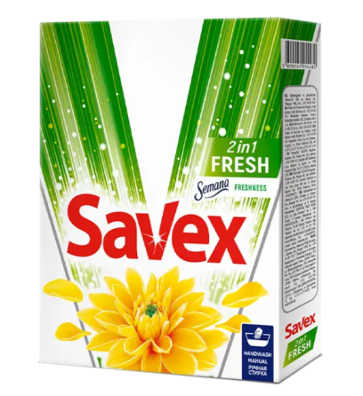 Пральний порошок ручне прання SAVEX 2в1 Fresh 400г Odesa