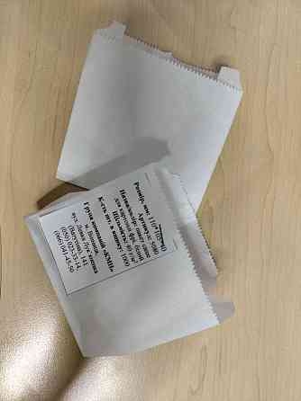 Паперовий пакет саше для картоплі фрі, 110*105*40 мм, 40 г/м2, білий Vinnytsia